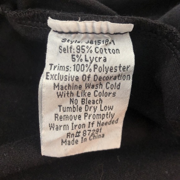 JW Los Angeles Floral Embroidered Black Leggings - Picture 15 of 16